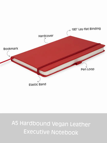8.50 x 5.50in - A5 Notebooks - Vegan Leather - LINED: Mint / Lined