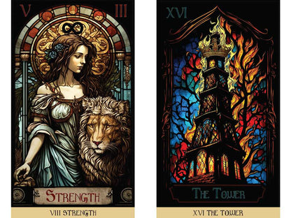 Stained Glass Tarot by James Edward: Flashcards; 336 pages / English