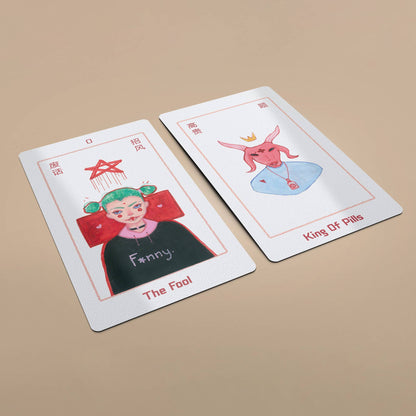 Pink Pain Tarot 78+2 Extra Cards Deck
