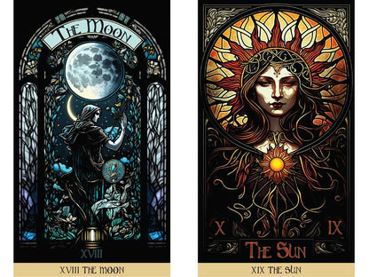 Stained Glass Tarot by James Edward: Flashcards; 336 pages / English