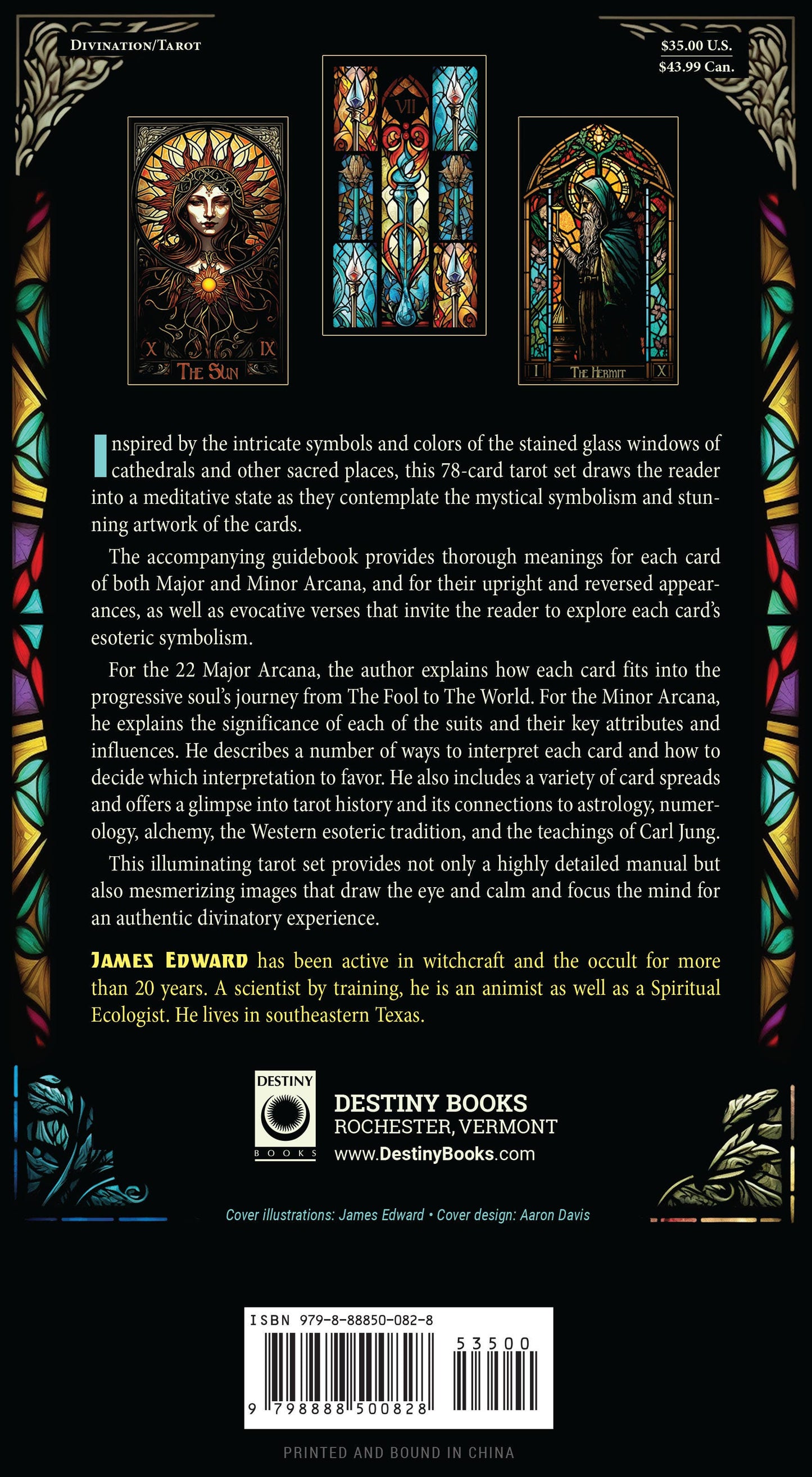 Stained Glass Tarot by James Edward: Flashcards; 336 pages / English