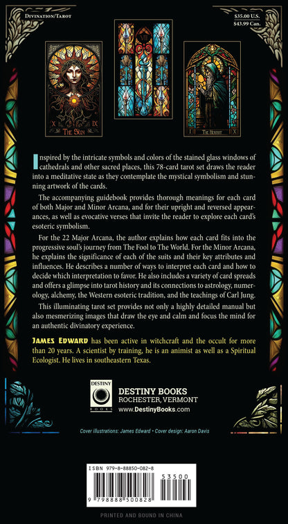 Stained Glass Tarot by James Edward: Flashcards; 336 pages / English