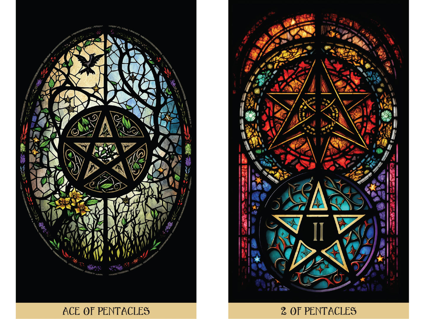 Stained Glass Tarot by James Edward: Flashcards; 336 pages / English