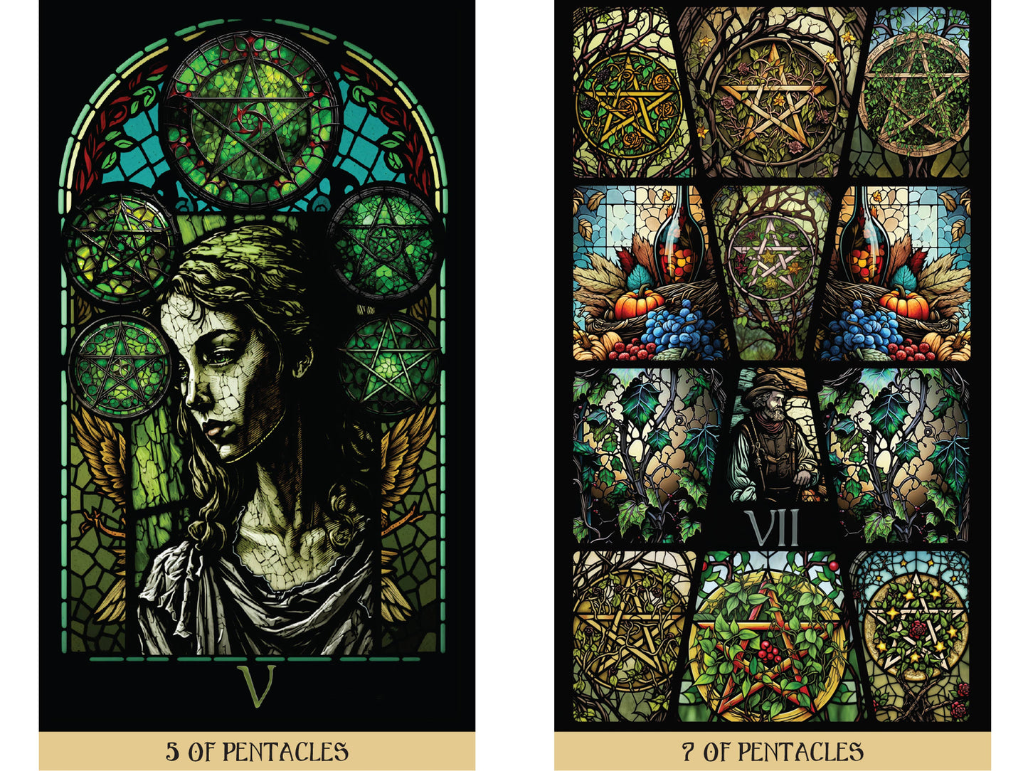 Stained Glass Tarot by James Edward: Flashcards; 336 pages / English