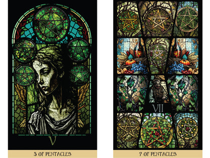 Stained Glass Tarot by James Edward: Flashcards; 336 pages / English