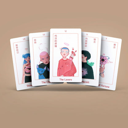 Pink Pain Tarot 78+2 Extra Cards Deck