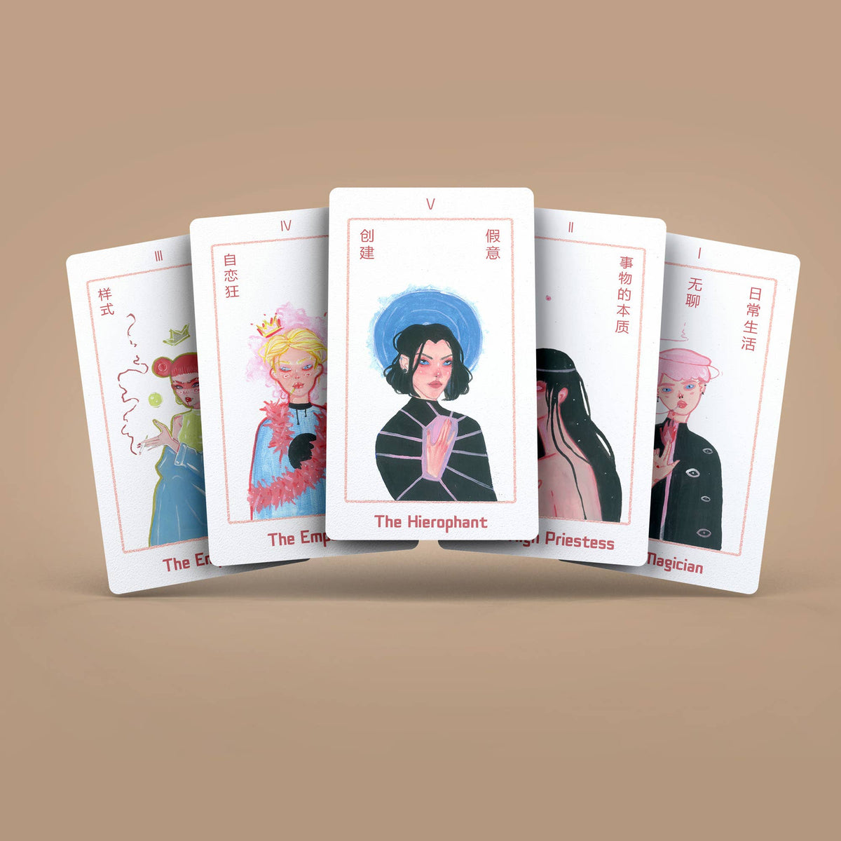 Pink Pain Tarot 78+2 Extra Cards Deck