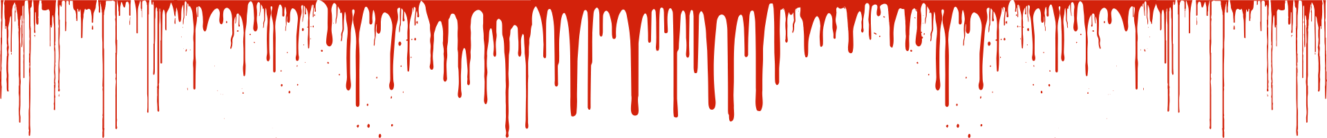 Red blood-like drips on a transparent background