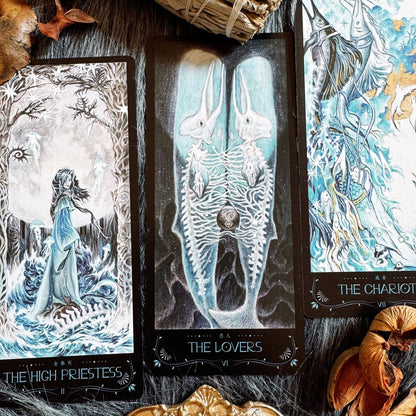 The Lighthouse in Fog Tarot: Blue / Portable