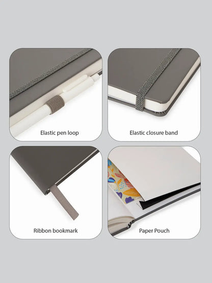 8.50 x 5.50in - A5 Notebooks - Vegan Leather - LINED: Mint / Lined