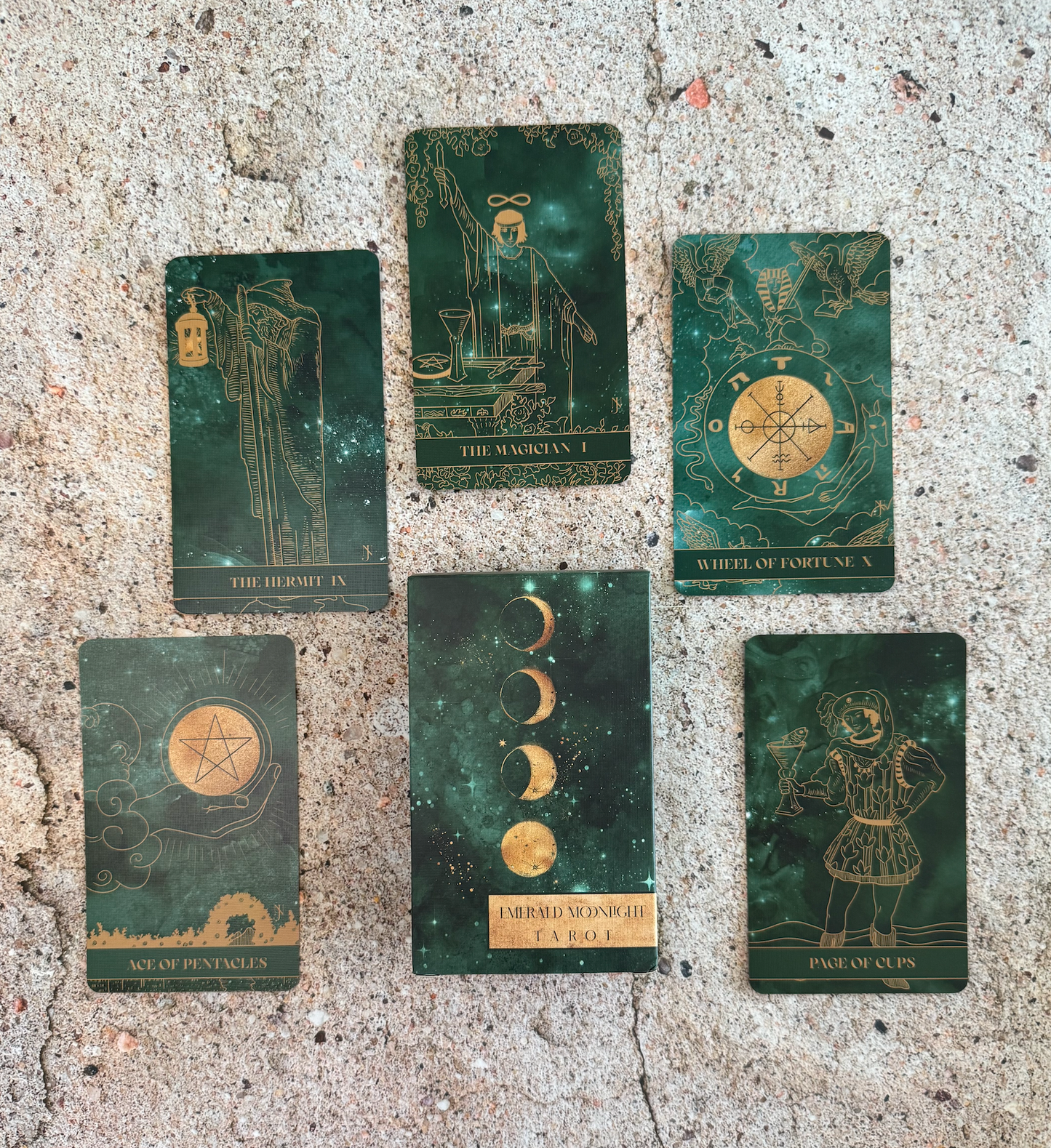 Emerald Moonlight Tarot Cards- Based on Rider Waite Tarot