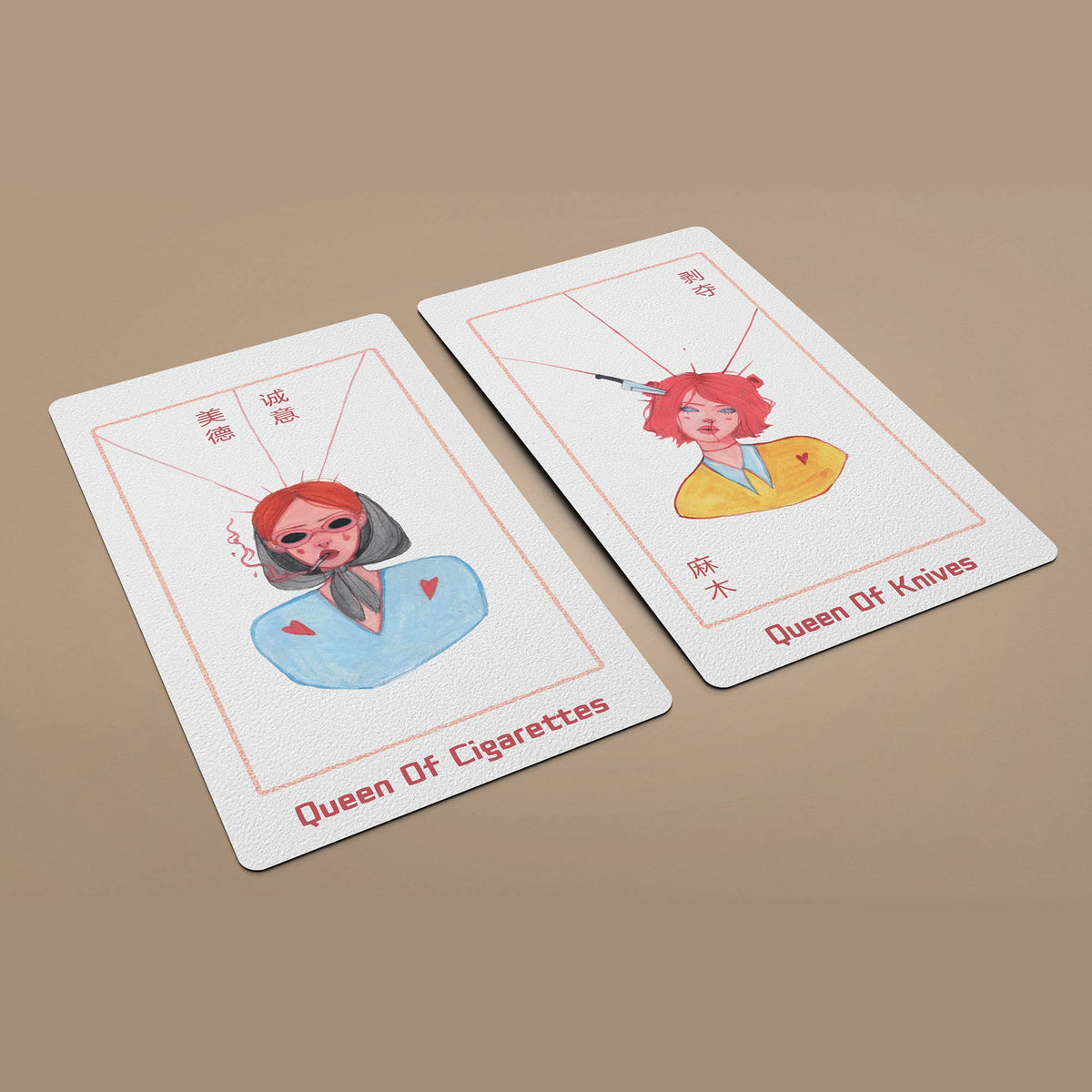 Pink Pain Tarot 78+2 Extra Cards Deck