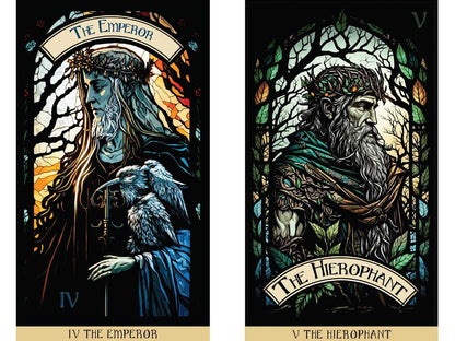 Stained Glass Tarot by James Edward: Flashcards; 336 pages / English