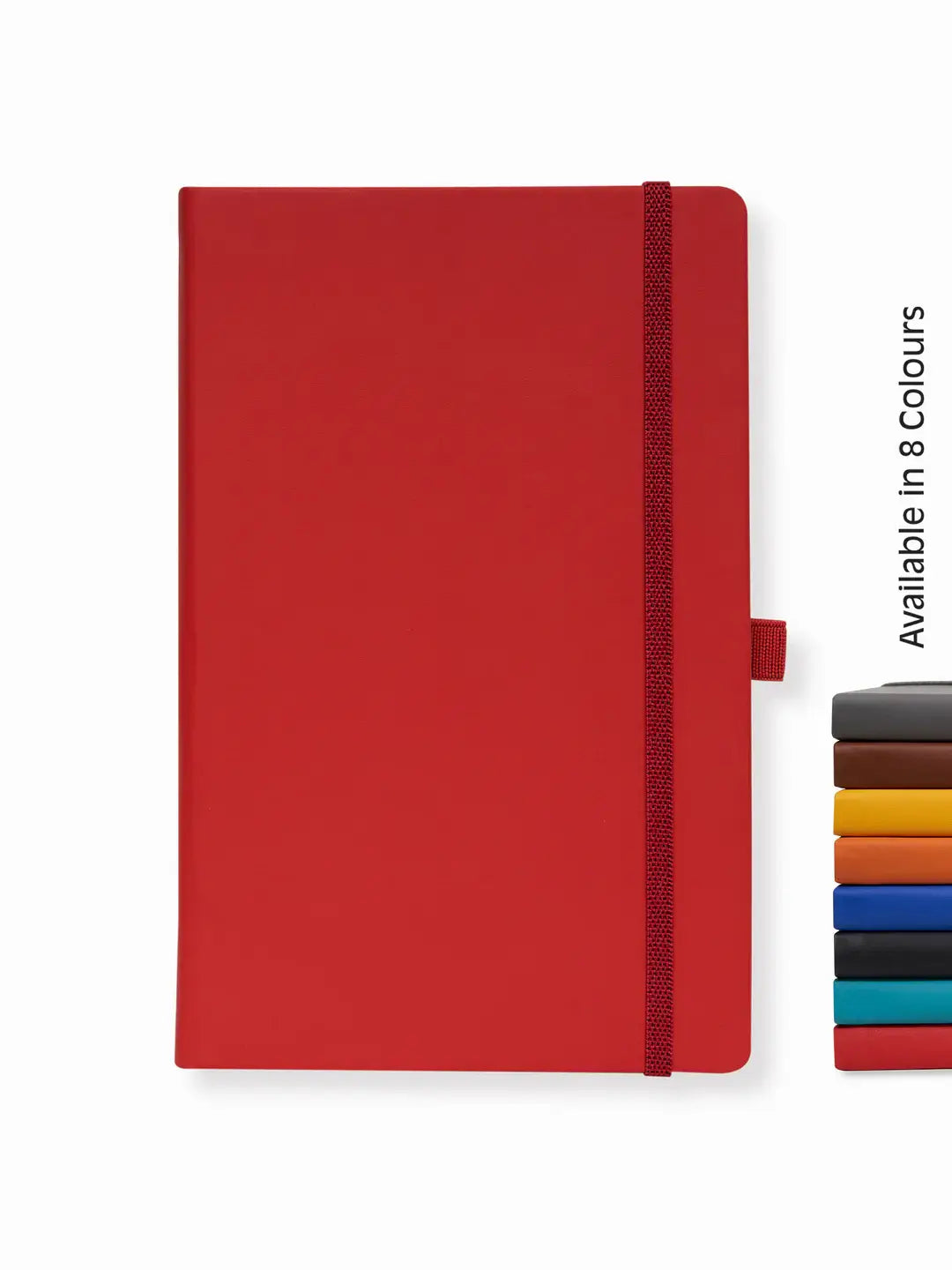 8.50 x 5.50in - A5 Notebooks - Vegan Leather - LINED: Black / Lined
