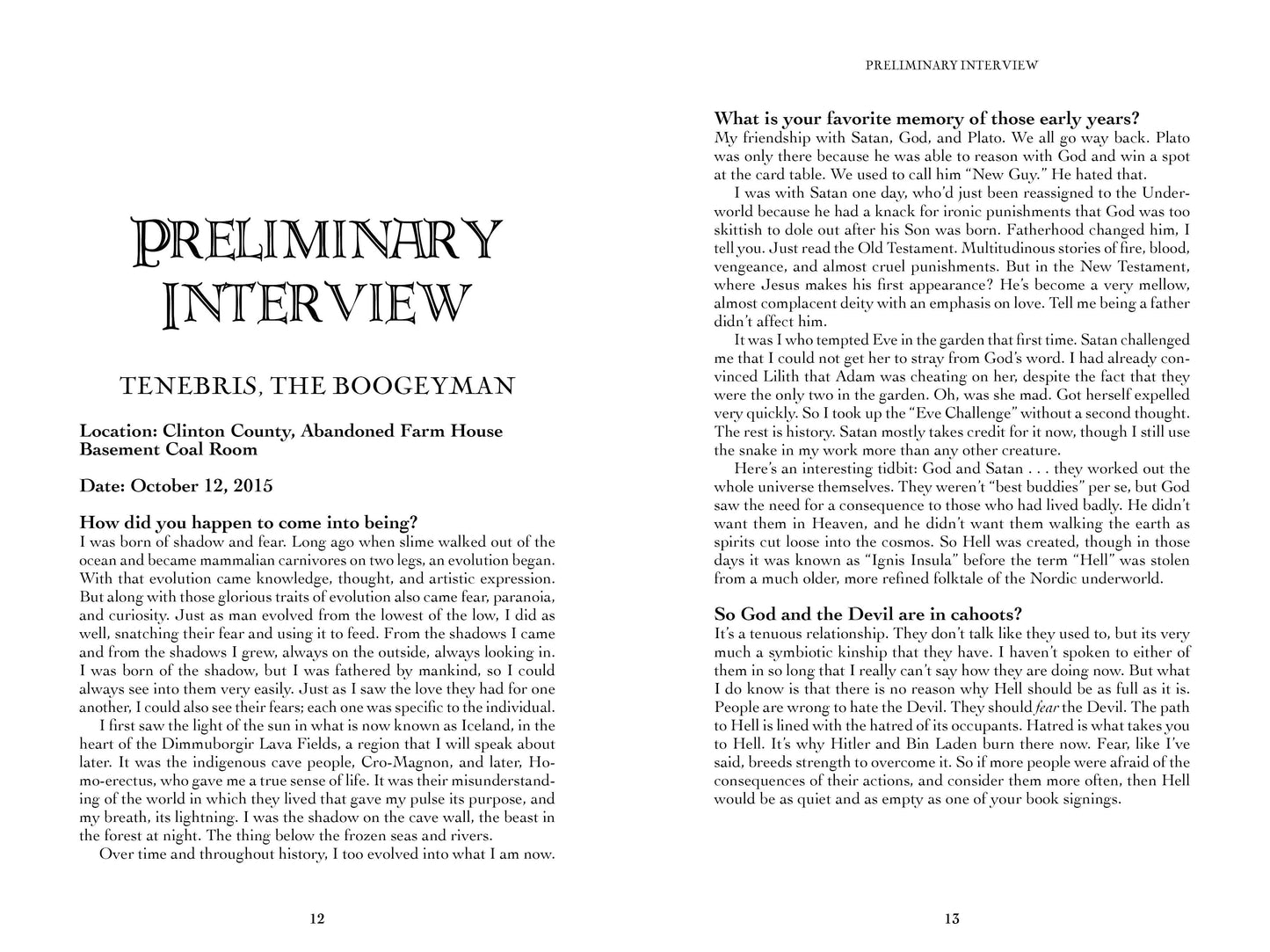 Interview with the Boogeyman: A Monster for All Times