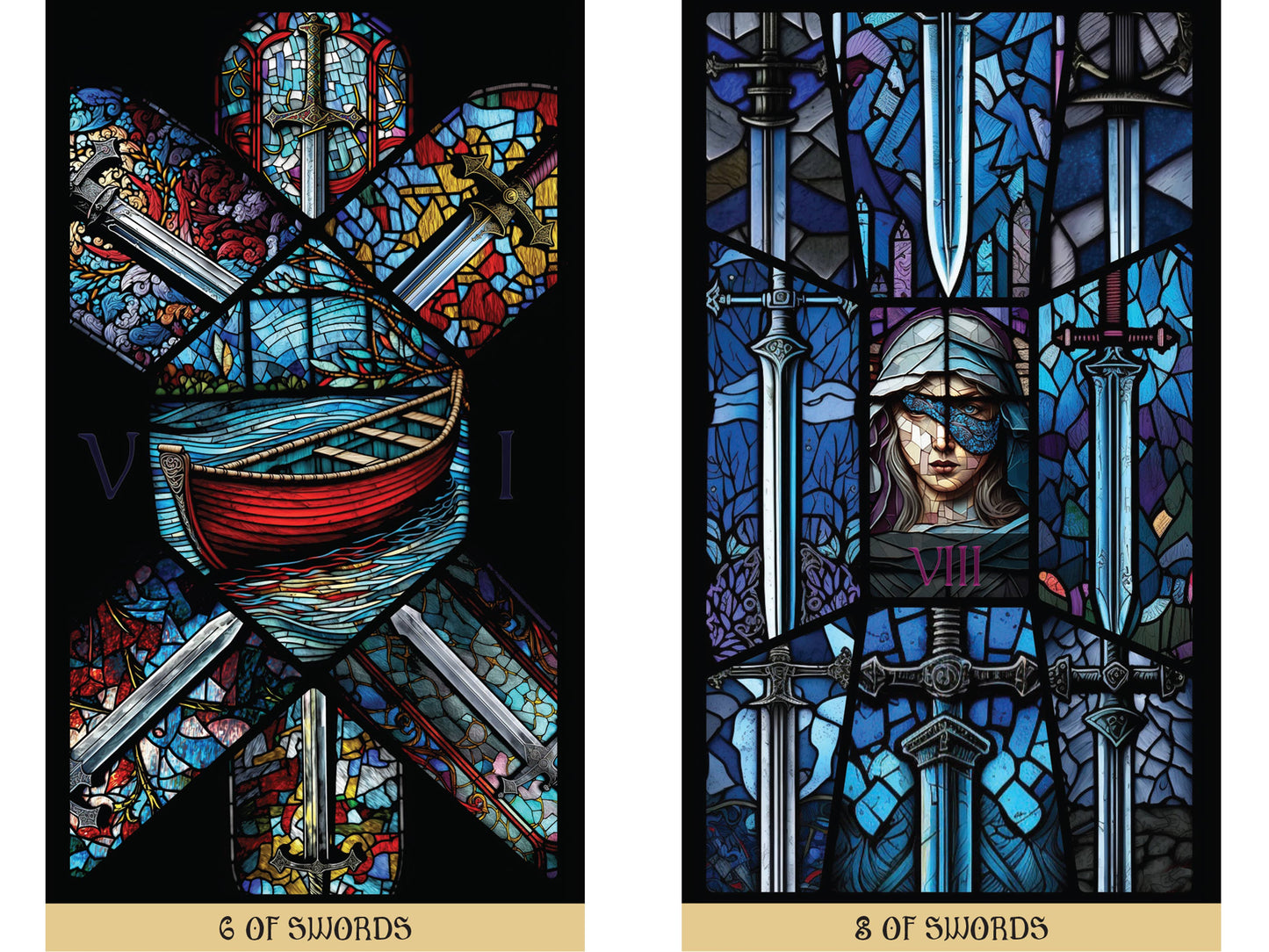 Stained Glass Tarot by James Edward: Flashcards; 336 pages / English